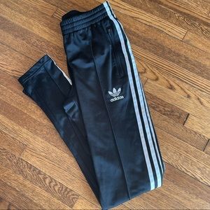 ADIDAS Three Stripe Black and White Sport Track Pants Joggers